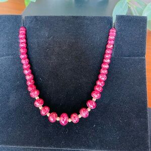 14K gold Ruby Necklace